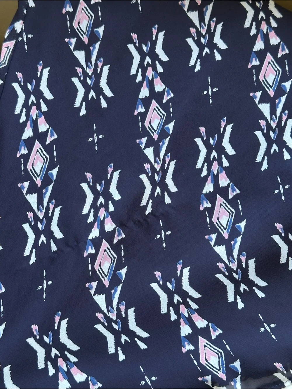 Charlotte Russe Small Navy Coastal Cowgirl Sundress w/Pink White Geometric Print - Picture 5 of 5